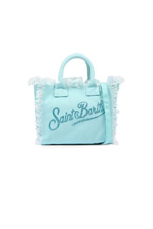 Green water cotton canvas bag SAINT BARTH KIDS | COL000100432L